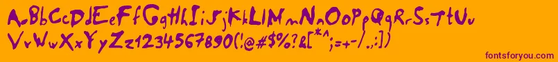 Salade De Fruits Orange Font – Purple Fonts on Orange Background