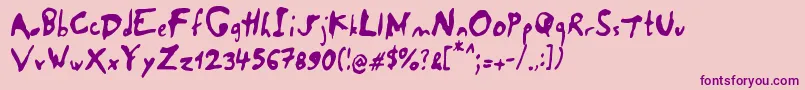 Salade De Fruits Orange Font – Purple Fonts on Pink Background