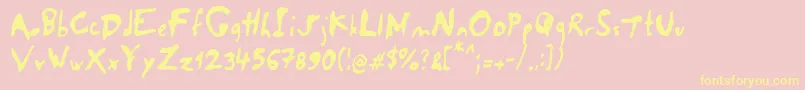 Salade De Fruits Orange Font – Yellow Fonts on Pink Background