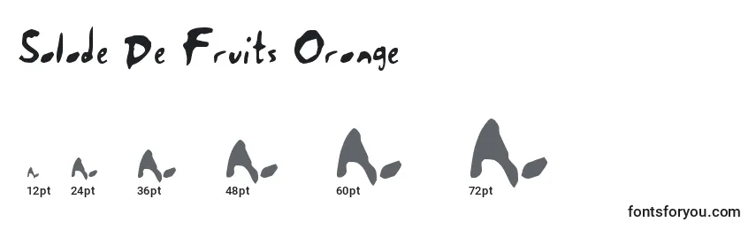 Размеры шрифта Salade De Fruits Orange