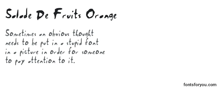 Обзор шрифта Salade De Fruits Orange