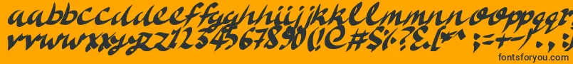 DeliciousDoom Font – Black Fonts on Orange Background