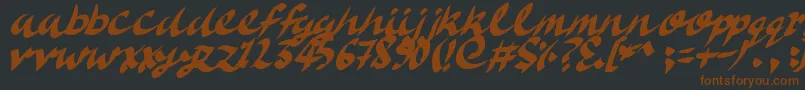 DeliciousDoom Font – Brown Fonts on Black Background