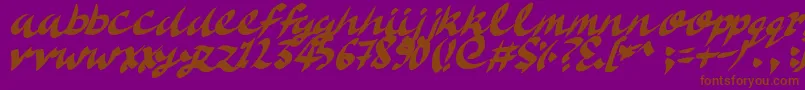 DeliciousDoom Font – Brown Fonts on Purple Background