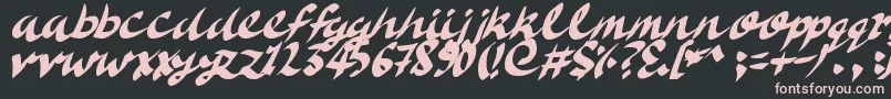 DeliciousDoom Font – Pink Fonts on Black Background