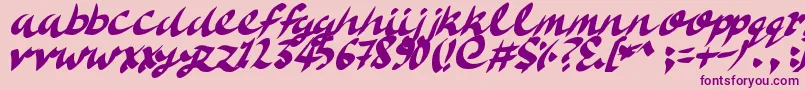 DeliciousDoom Font – Purple Fonts on Pink Background