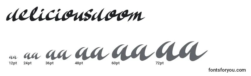 Größen der Schriftart DeliciousDoom (66901)
