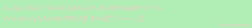 HobbyNeruchan Font – Pink Fonts on Green Background