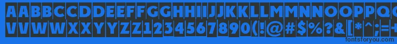 APlakattitulcm Font – Black Fonts on Blue Background