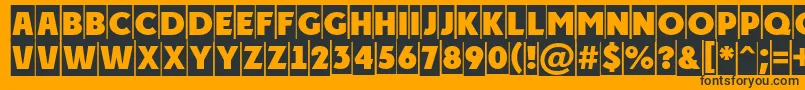 APlakattitulcm Font – Black Fonts on Orange Background