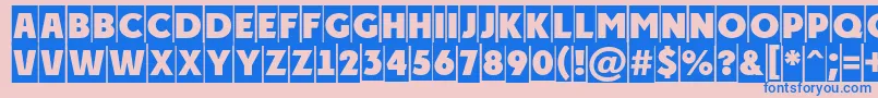 APlakattitulcm Font – Blue Fonts on Pink Background