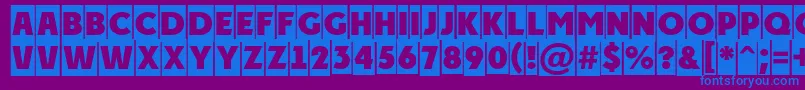 APlakattitulcm Font – Blue Fonts on Purple Background