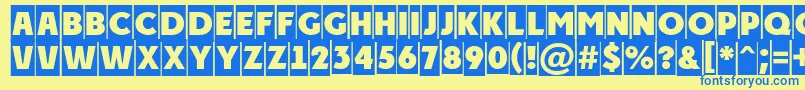 APlakattitulcm Font – Blue Fonts on Yellow Background