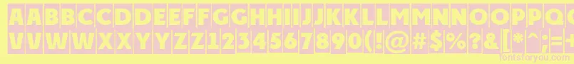 APlakattitulcm Font – Pink Fonts on Yellow Background