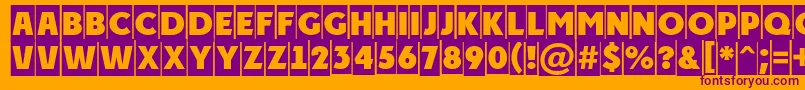 APlakattitulcm Font – Purple Fonts on Orange Background