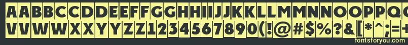 APlakattitulcm Font – Yellow Fonts on Black Background