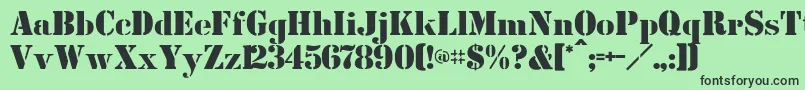 フォントCutoutsflf – 緑の背景に黒い文字