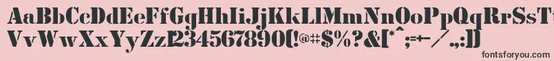 Cutoutsflf Font – Black Fonts on Pink Background