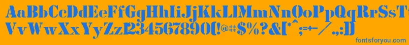 Cutoutsflf Font – Blue Fonts on Orange Background