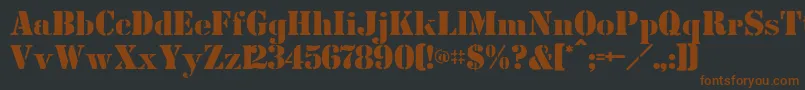 Cutoutsflf Font – Brown Fonts on Black Background