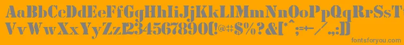 Cutoutsflf Font – Gray Fonts on Orange Background