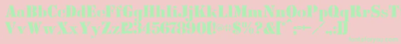 Cutoutsflf Font – Green Fonts on Pink Background