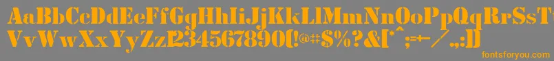 Cutoutsflf Font – Orange Fonts on Gray Background