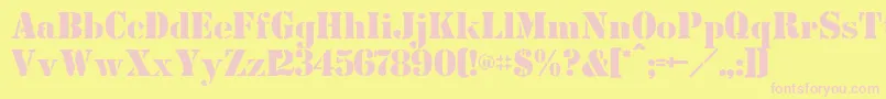 Cutoutsflf Font – Pink Fonts on Yellow Background