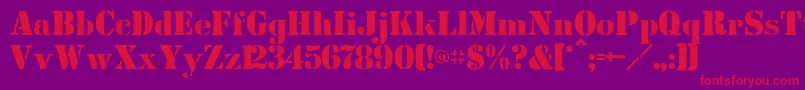 Cutoutsflf Font – Red Fonts on Purple Background