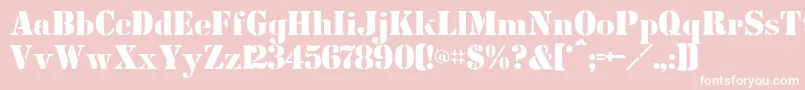 Cutoutsflf-fontti – valkoiset fontit vaaleanpunaisella taustalla