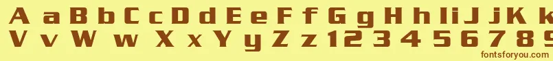 SerpentinDgBold Font – Brown Fonts on Yellow Background