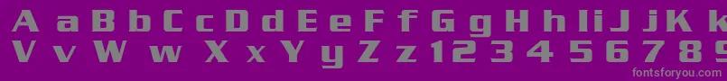 フォントSerpentinDgBold – 紫の背景に灰色の文字