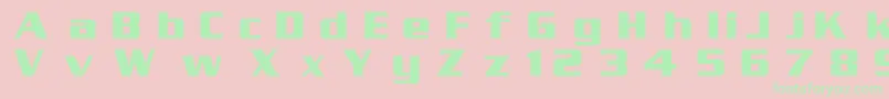 SerpentinDgBold-Schriftart – Grüne Schriften auf rosa Hintergrund