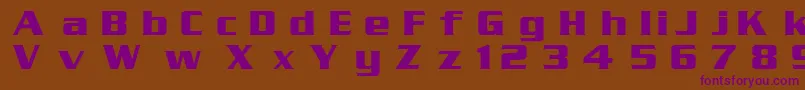 SerpentinDgBold-Schriftart – Violette Schriften auf braunem Hintergrund