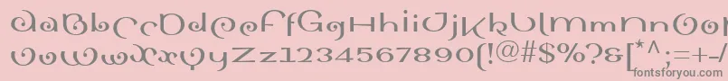 Sinahboldll Font – Gray Fonts on Pink Background