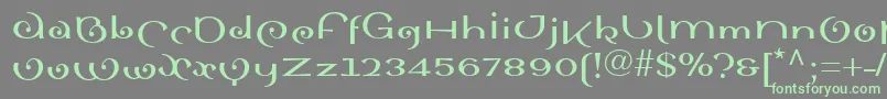 Sinahboldll Font – Green Fonts on Gray Background