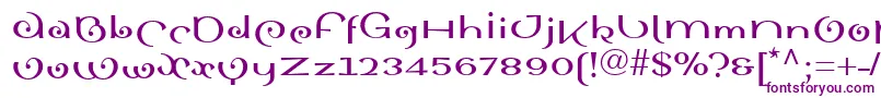 Sinahboldll Font – Purple Fonts on White Background