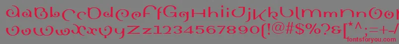 Sinahboldll Font – Red Fonts on Gray Background