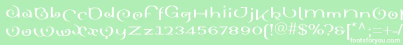 Sinahboldll Font – White Fonts on Green Background