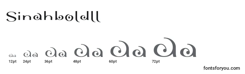 Размеры шрифта Sinahboldll