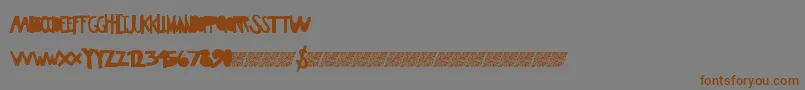 Awesomeplay Font – Brown Fonts on Gray Background