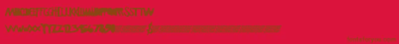 Awesomeplay Font – Brown Fonts on Red Background
