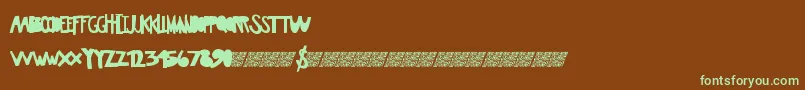 Czcionka Awesomeplay – zielone czcionki na brązowym tle