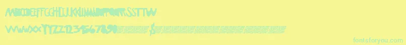 Awesomeplay Font – Green Fonts on Yellow Background