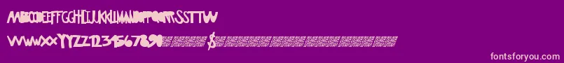 Awesomeplay-Schriftart – Rosa Schriften auf violettem Hintergrund