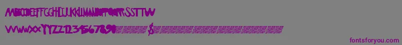 Awesomeplay-fontti – violetit fontit harmaalla taustalla