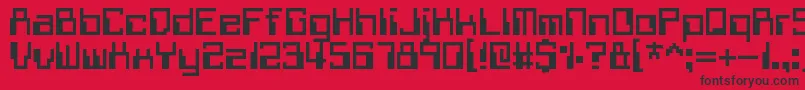 WithheldData Font – Black Fonts on Red Background