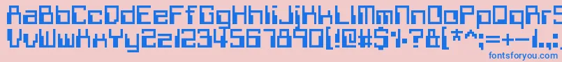 WithheldData Font – Blue Fonts on Pink Background
