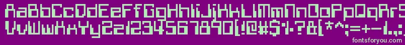 WithheldData Font – Green Fonts on Purple Background