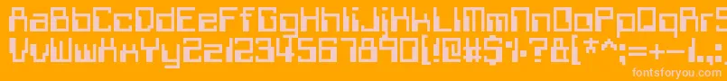 WithheldData Font – Pink Fonts on Orange Background